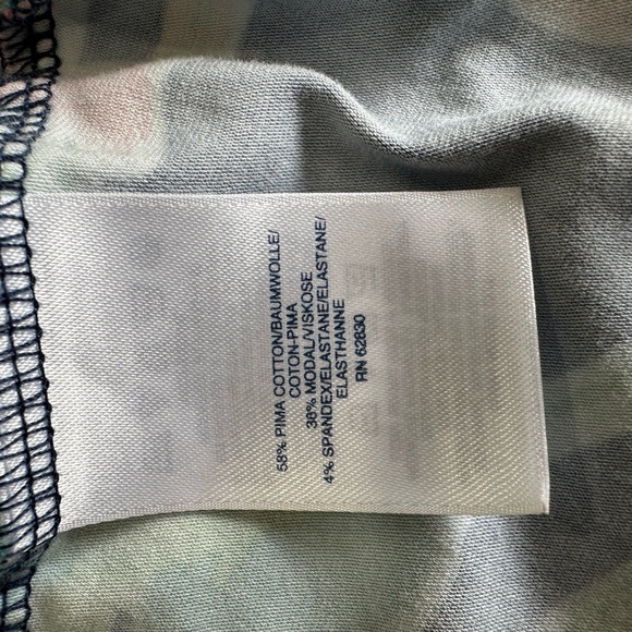 Lands' End Tropical Print  M sleeveless cotton blend stretch wrap dress casual - Picture 9 of 11